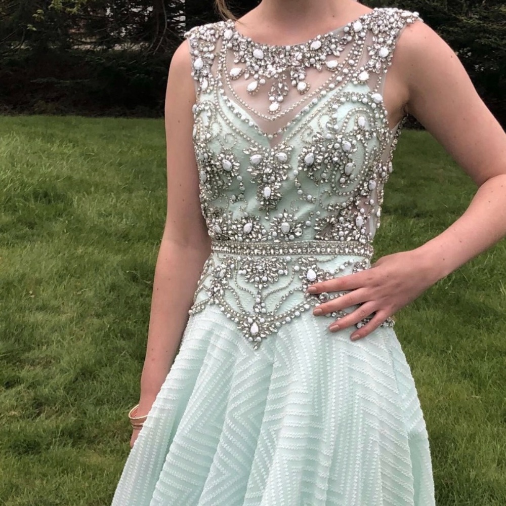 Seamist color prom dress